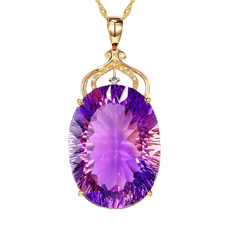Wholesale Luxury Amethyst Alloy Necklaces